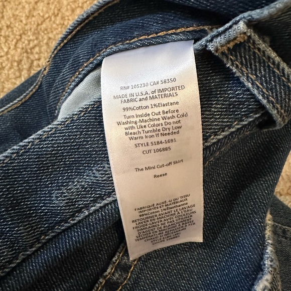 Current/Elliott Reese Mini cut-off skirt - Picture 9 of 9